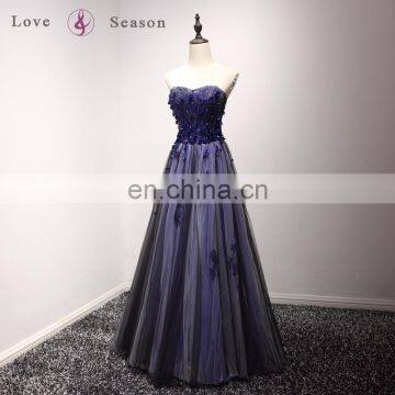 A17CL0003 Cheap Royal Blue Long Sexy Elegant Naked Back Boob Slip Evening Dresses