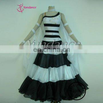 Manufacturer 100% Beautiful White Black Dance Costumes B-11661