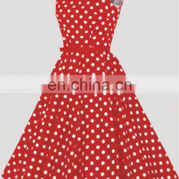Red White Polka Dots uk Vintage Designer Bridesmaid Dresses Online photo-2