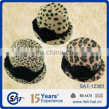 Leopard cheap wool Bucket, wholesale bucket hat