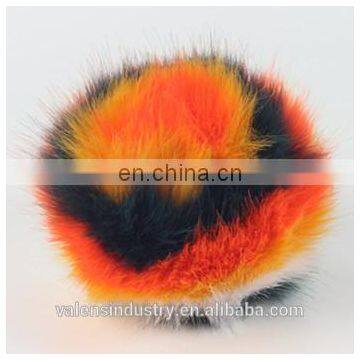 Hot Sell Colorful Fluffy Faux Fur Pom Poms Ball Keychain Pom Pom Ball Pendant for Woman Cellphone/handbag/hats/Car photo-3