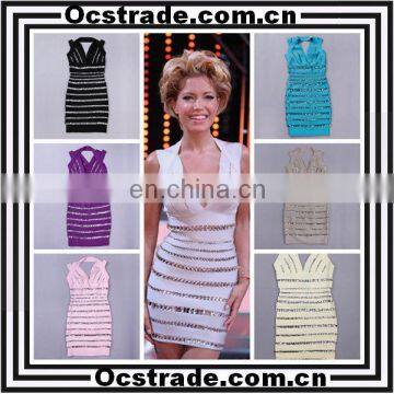 2015 new designer one piece dress hot sell strapless designer dresses