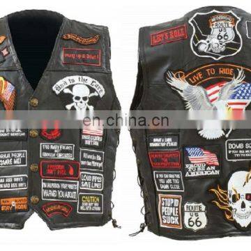 motorcycle leather vest patches