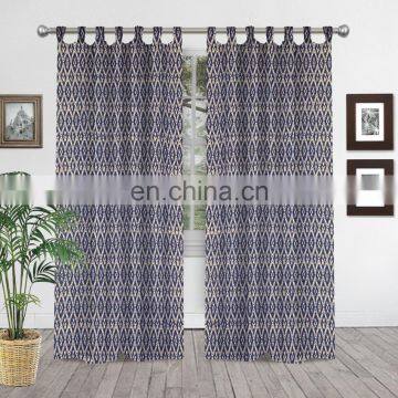 Indian Handmade Hand-Block Printed Cotton Window Curtains Home Decor Balcony Boho