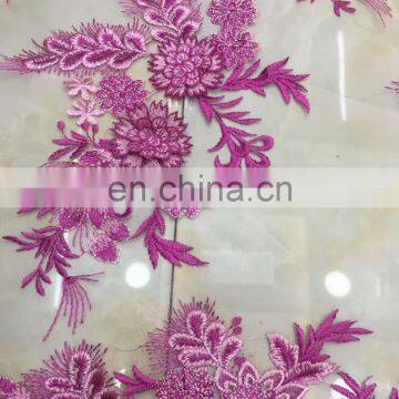 Multicolor Lace Stretch Floral Embroidered Polyester 3d Tulle Lace Fabric photo-3