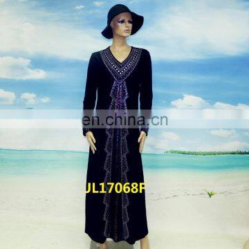 Islamic Women Clothing Abaya Jalabiya Kaftan Beaded Dress 2014 photo-3