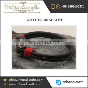 Modernistic Leather Bracelet for Men and Women for Bargain Price