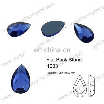 Drop shaped decorative crystal flat back glass rhinestones for jewelry