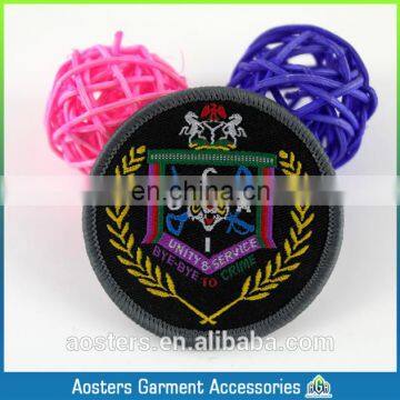 3 d Woven Lable Printing Patch Badge Embroidery Badges Embroidered Flower Applique Badge photo-3