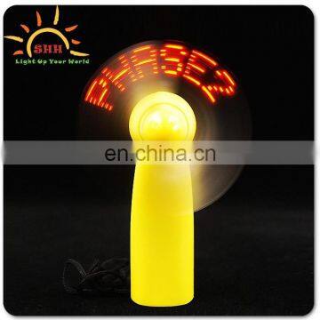 Light up fan with customered message