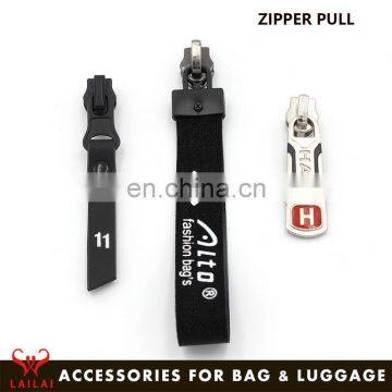 Custom decorative plastic zipper pull tabs for bag accessories