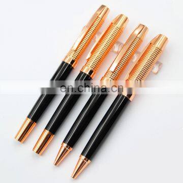 2017 high quality super strong heavy rose golden metal ball pen/Ballpoint Pens and roller pen