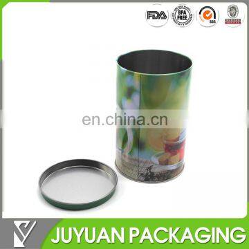 Custom round iron metal tin cans containers for tea wholesale