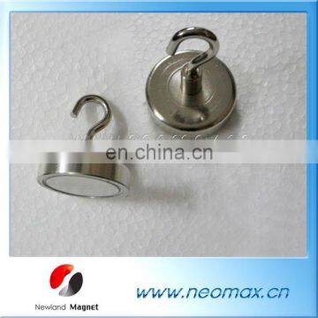 Strong neodymium magnetic hook/custom neodymium pot magnet for sale