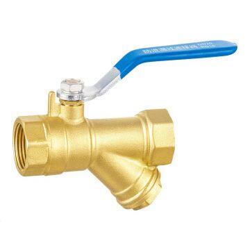 ML-2034 Y type long handle brass filter ball valve