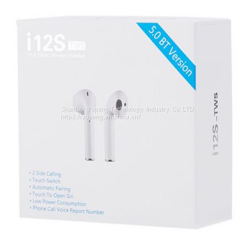 I12s Tws Bt Earphone Mini Blue Tooth 5.0 True Stereo Wireless Earbuds with Touch Control Headset in Cheaper Price