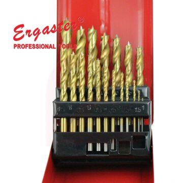 HSS-TIN Brad Point Woodworking Drill Bits Set in Metal Box photo-4