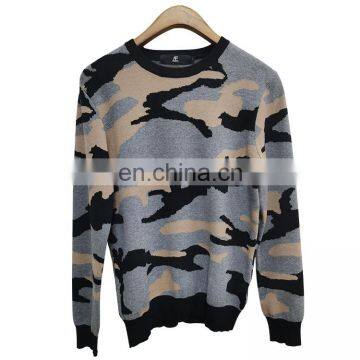 DiZNEW Wholesale Camo loose oversized Sweater Printed Pattern Sweater Men