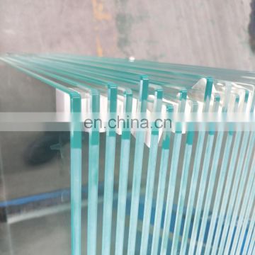 Clear flat 12mm thick tempered glass building glass