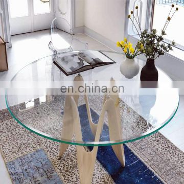 transparent clear tempered glass table top glass top center table design