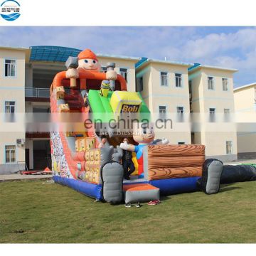 Factory Customized 8x5x6m the Bob Builder Inflatable Slide Combo Bouncer for Sale