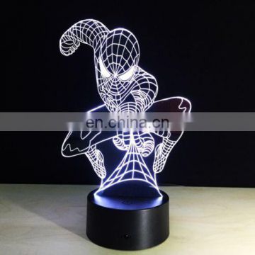 Hot sale USB with 3xAAA battery night light creative illusion led 3d night light