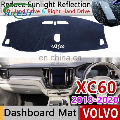 for VOLVO XC60 2018 2019 2020 Anti-Slip Mat Dashboard Cover Pad Sunshade Dashmat Protect Carpet Anti-UV Dash Car Accessories Rug