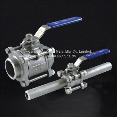 R410 3 Pieces Butt Weld Ball Valve