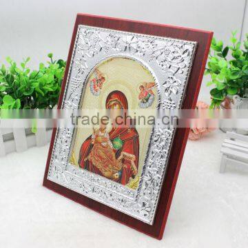 Orthodox Silver Color Icon MDF photo-2