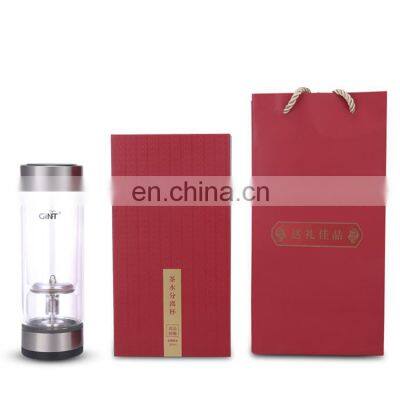 Gift Double Wall Borosilicate Glass Drinking Cup Water Bottle With 304 Stainless Steel Tea Filter photo-3
