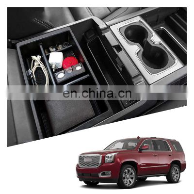 Interior Accessories Parts Silicone Armrest Rest Storage Box Center Control Console Organizer Tray For Gmc Yukon 2015-2020