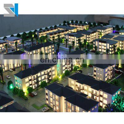 ABS plastic &Acrylic building scale model with led lighting for sale,3d rendering model