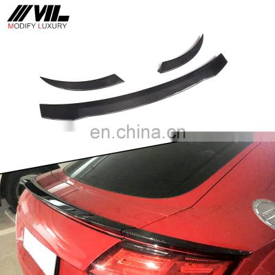 Luxury carbon Fiber Rear Spoiler for Audi TT MK3 Type 8S TTS TTRS TT SLINE 2-Door 2015-2017