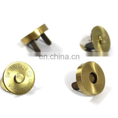 Round Hidden Snap Metal Magnetic Button For Bag