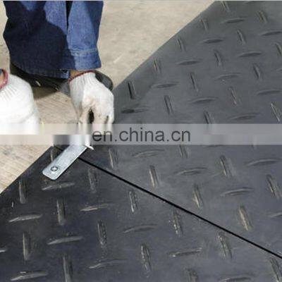 stable and uniform surface HDPE temporary ground protection mats construction track road mat in plastic polyethylene