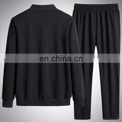 Wholesale Customized Men's Casual Spring and Autumn Stand-up Collar Baseball Uniform Fashion Sports Men's Running Two-piece Suit
