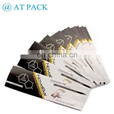 Food Grade Custom Printed Heat Sealed Cereal Bar Energy Bar Packaging Plastic Bags