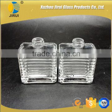 small perfume glass bottle with crimp closure