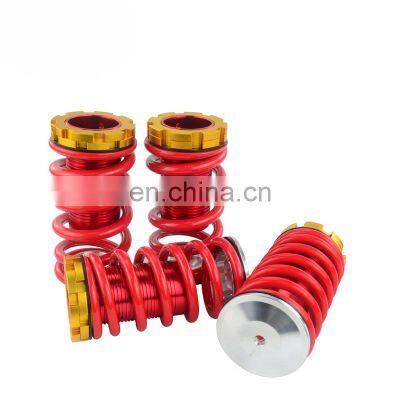AUSO Lowering Scaled Adjustable Red Auto Coilover Suspension Shock Absorber Coil Spring For Civic