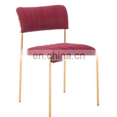 Hot Sell Velvet Dining Chair With Gold Frame photo-2
