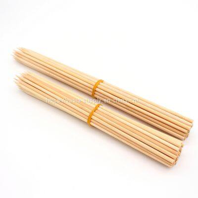 Eco-friendly Disposable Natural Traditional Round Bamboo Skewers 4mm 100-Piece