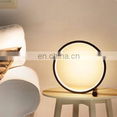 Modern LED Table Lamp Touch Dimmable Bedroom Decoration Bedside Round LED Desk Lamp