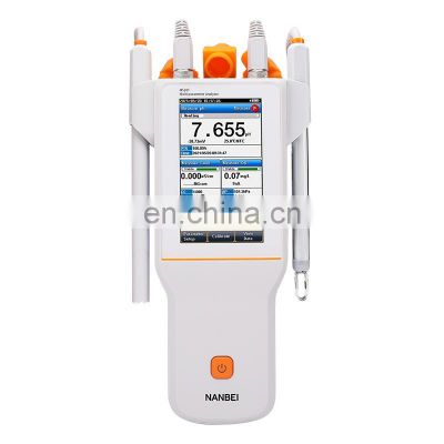 1-5 points calibration pH EC ISE DO Temp sensor portable multiparameter water quality meter price