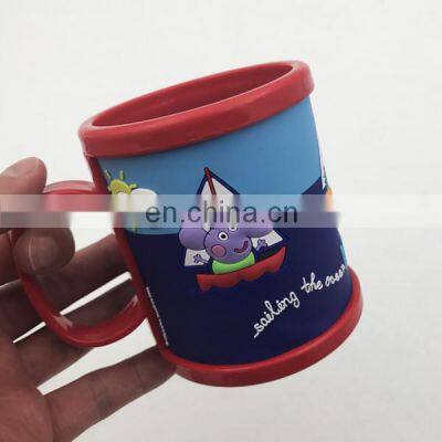 Customized Children Kids Plastic Promotion 3D Cartoon Soft PVC Rubber Mug