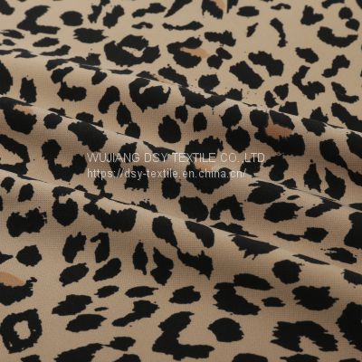 Color printed double polyester spandex fabric