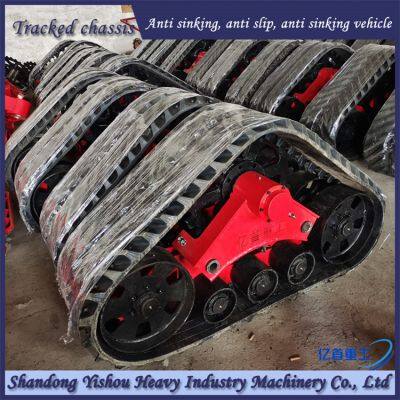 Rubber track semi chain track anti slip and anti sinking