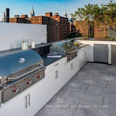 304/316 Stainless Steel Outdoor Kitchen Cabinets With Barbecue photo-2