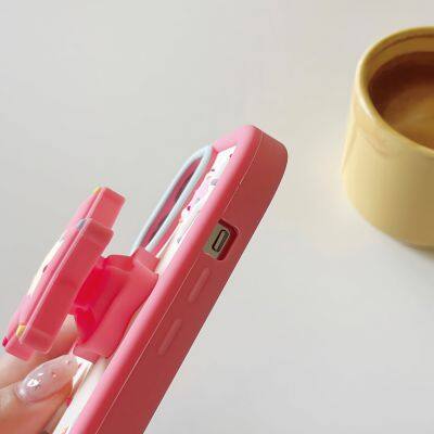 Stylish Color Pentagon Star Stand Silicone Phone Case Rear Cover Shockproof 15 14 Pro Max 13 12 11 photo-5