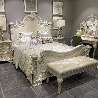 Light Luxury Solid Wood Bed 1.8 Meters Solid Wood Bed Can be Customized in Size and Style