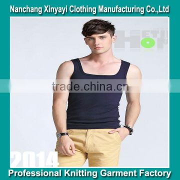 2014 soft clothes /loose and comfortable tank top for men clothes from garment factory